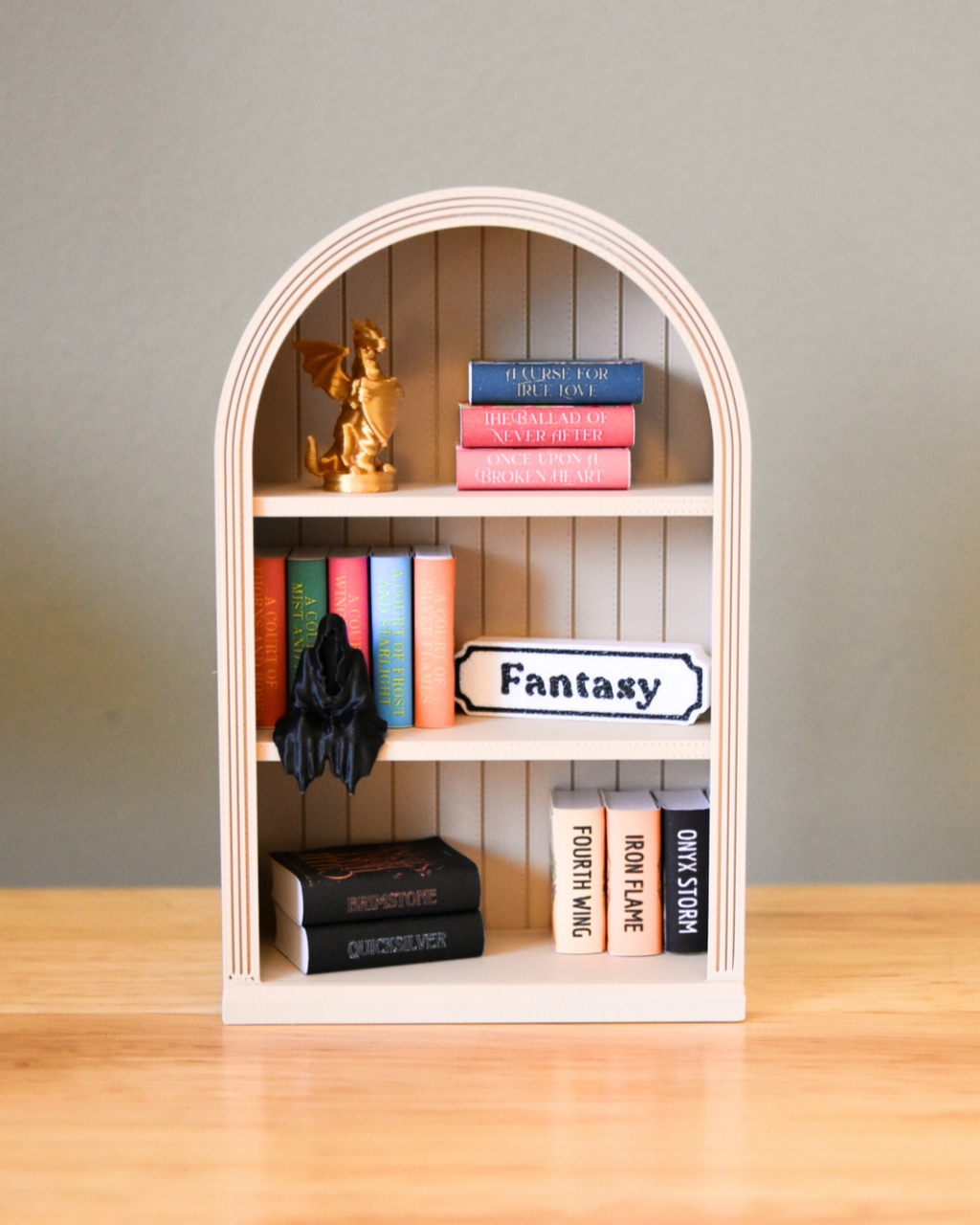 Arched Fantasy Mini Bookshelf Kit- 1:12 scale