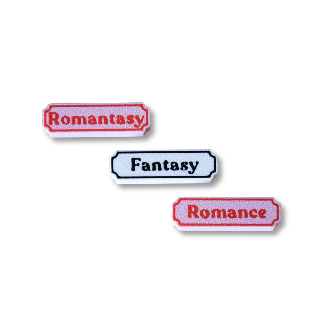 Fancy Bookshelf Signs- Mini 1:12 scale