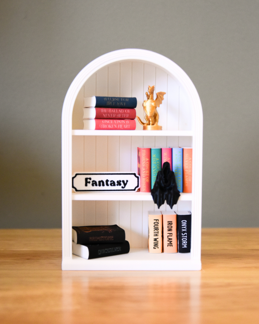 Arched Fantasy Mini Bookshelf Kit- 1:12 scale
