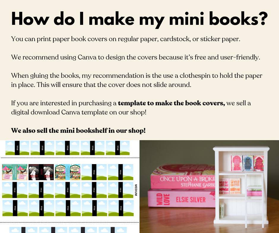 Mini Book Blanks- 1:12 scale
