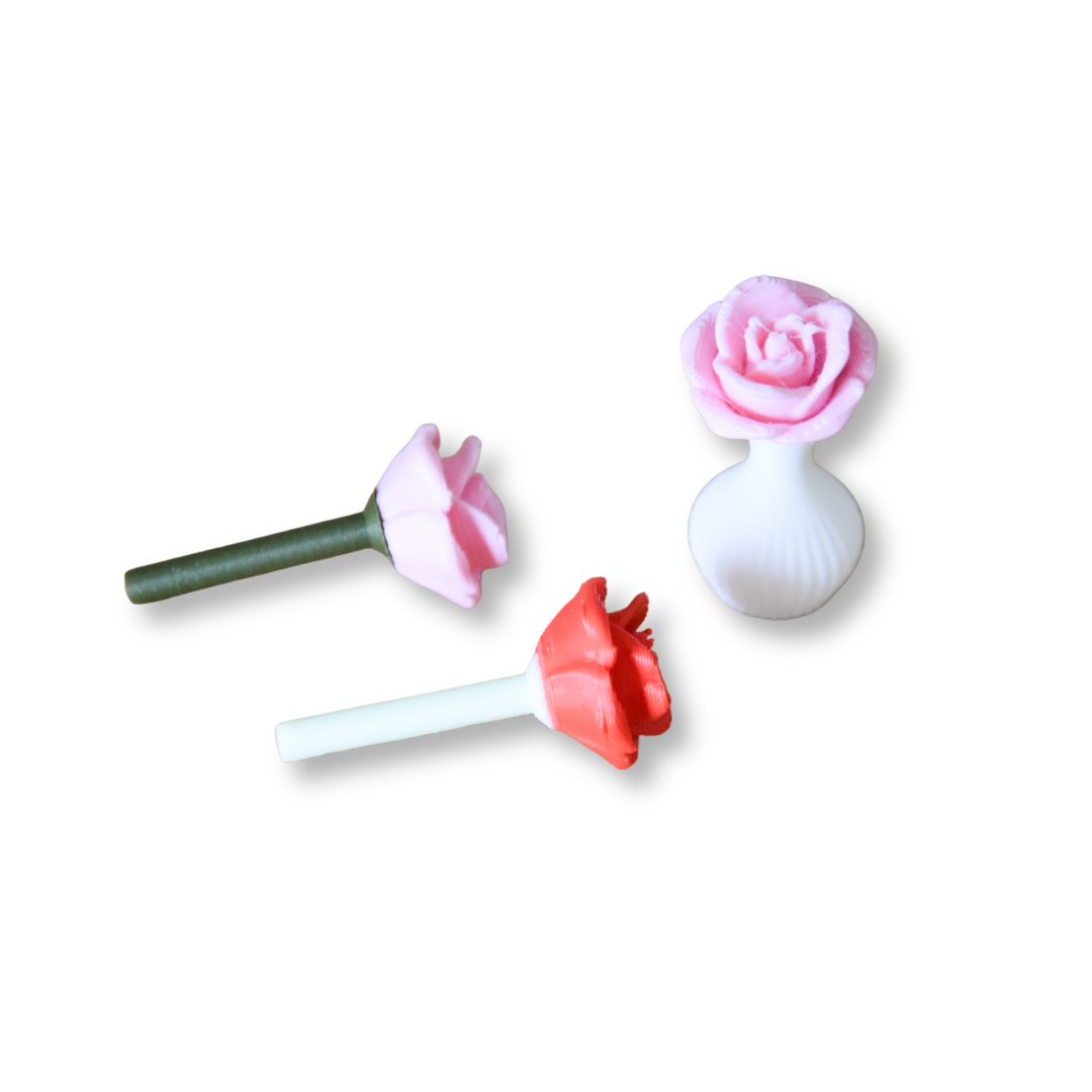 Rose with Vase- Mini 1:12 scale