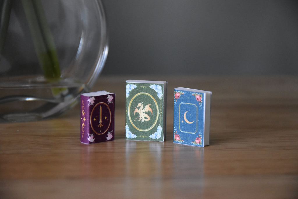 Floral Fantasy 3 DIY Mini Books- 1:12 scale
