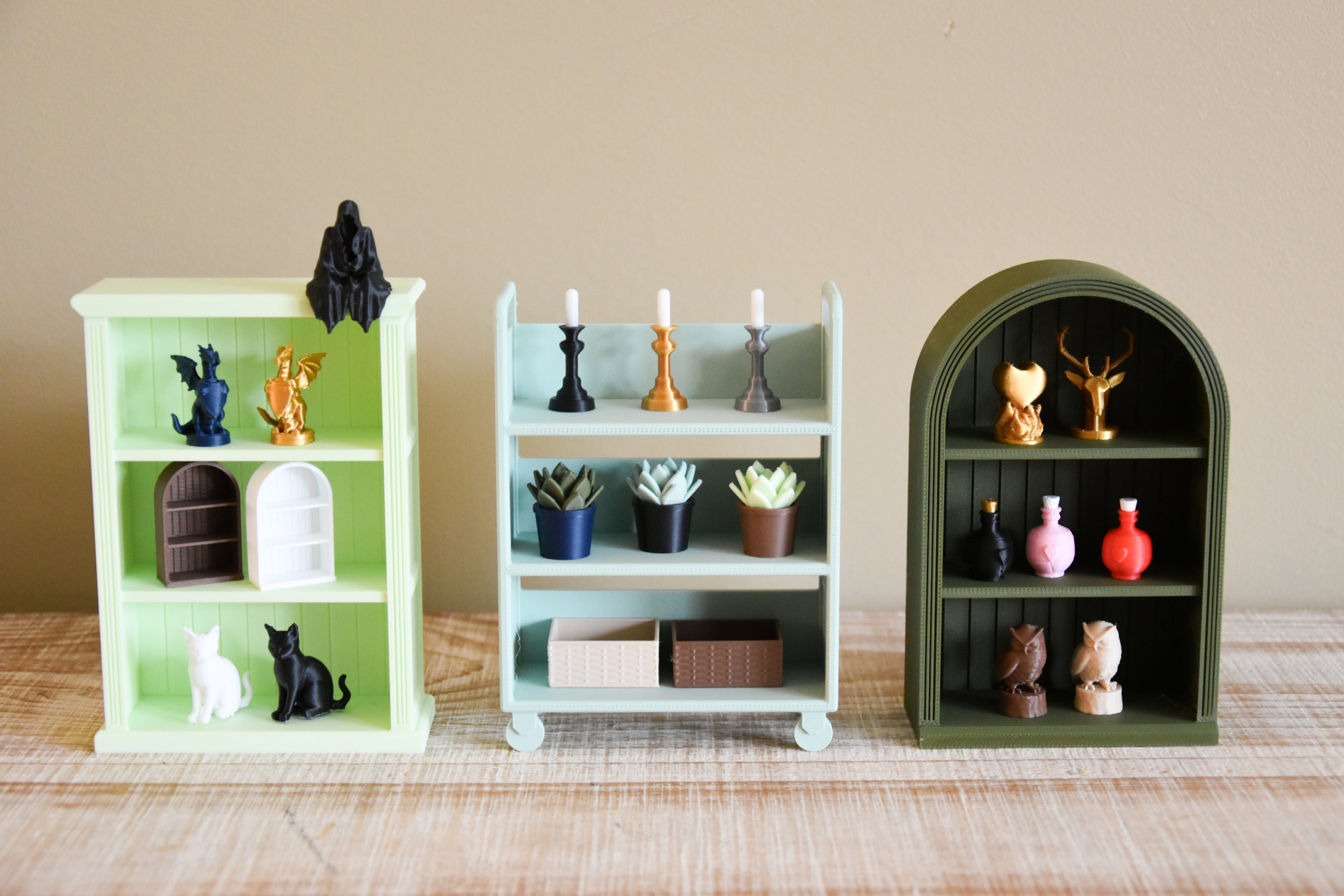 Arched Mini Bookshelf- 1:12 scale