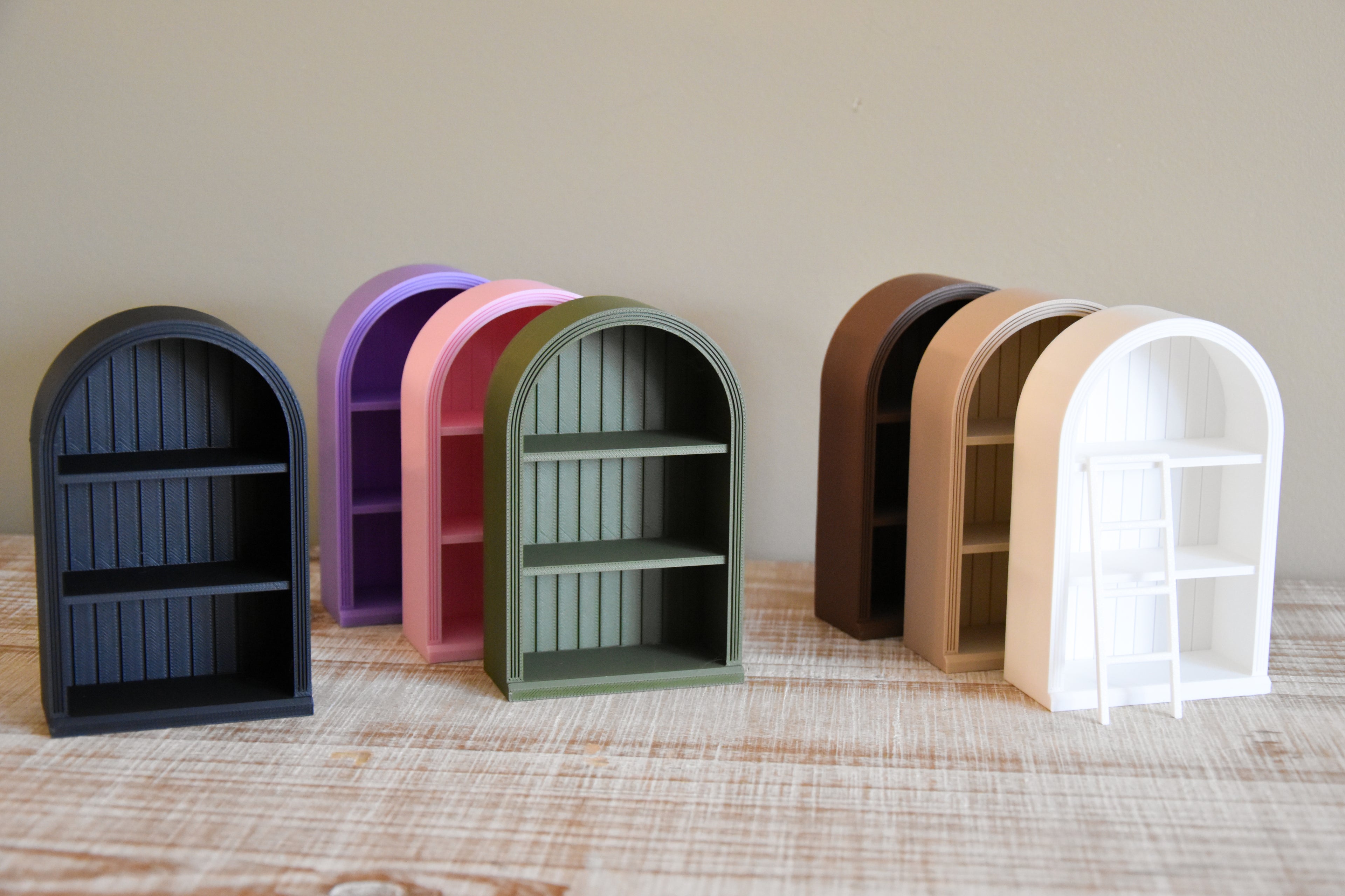 Arched Mini Bookshelf- 1:12 scale