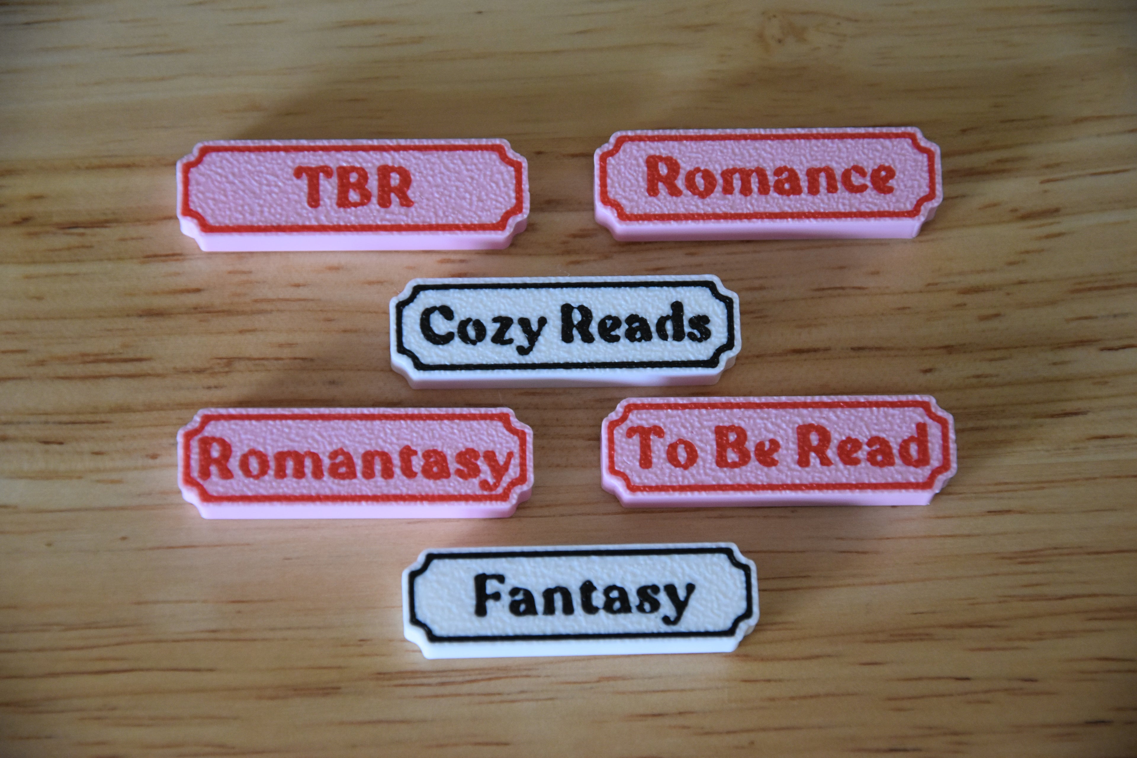 Fancy Bookshelf Signs- Mini 1:12 scale