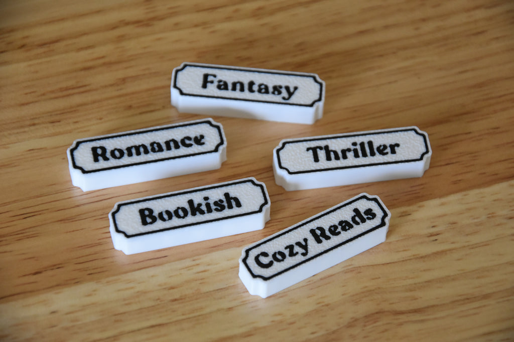 Fancy Bookshelf Signs- Mini 1:12 scale