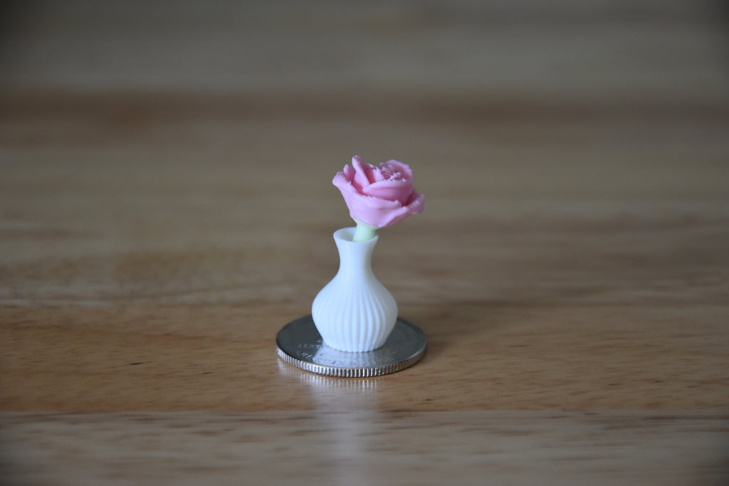 Rose with Vase- Mini 1:12 scale