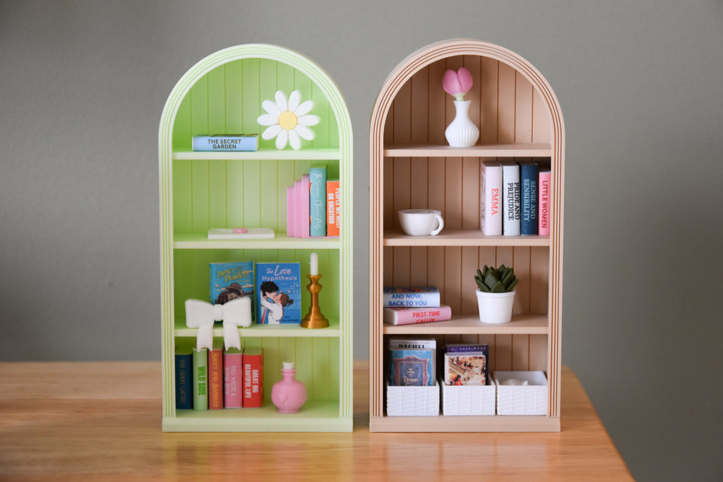Arched Tall Mini Bookshelf- 1:12 scale