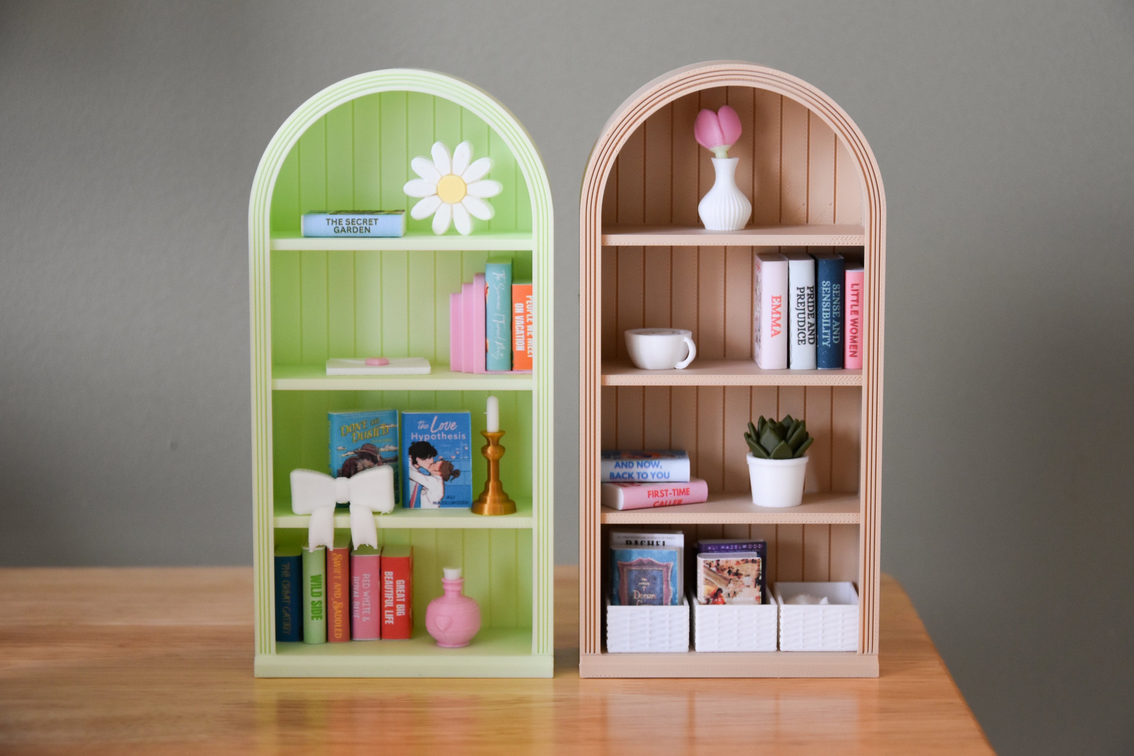 Arched Tall Mini Bookshelf- 1:12 scale