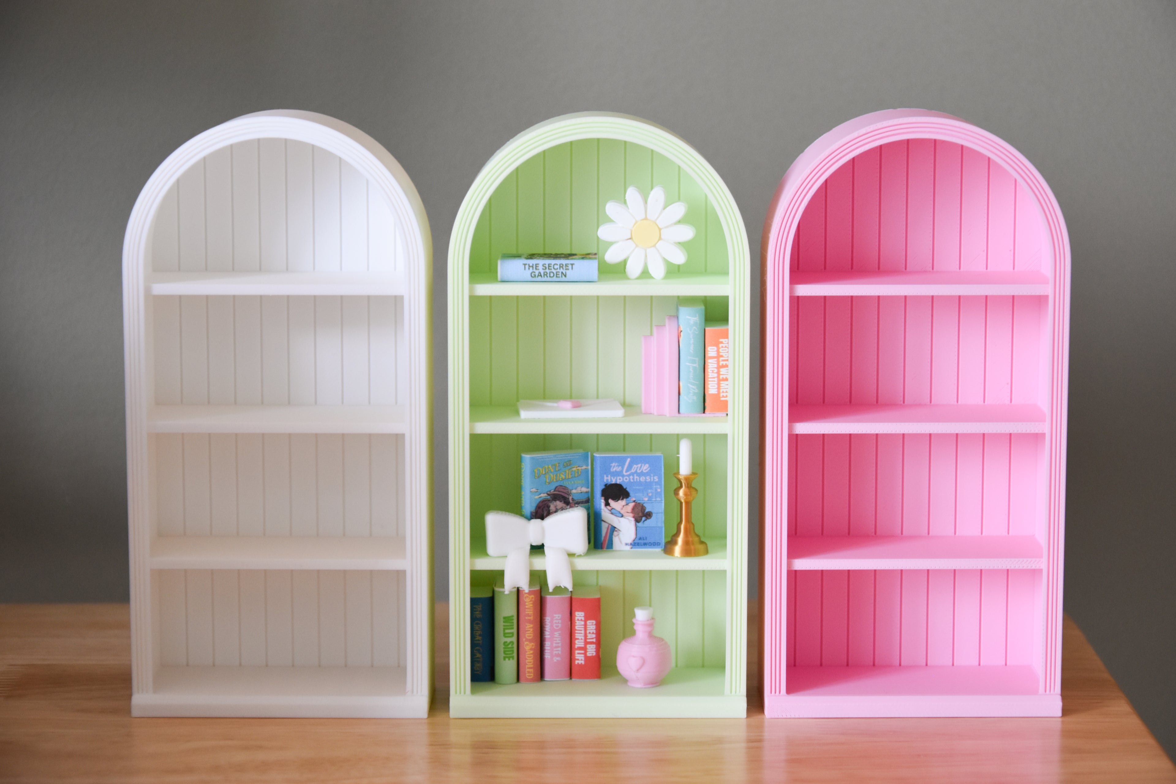 Arched Tall Mini Bookshelf- 1:12 scale