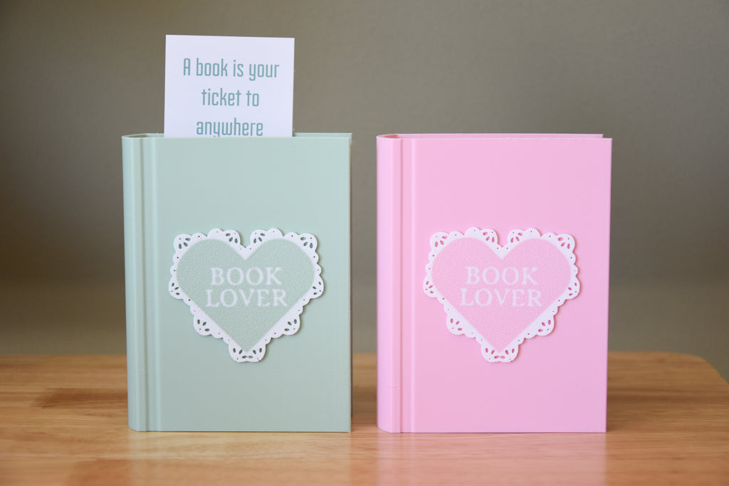 Book-Shaped Bookmark Holder- Book Lover Heart