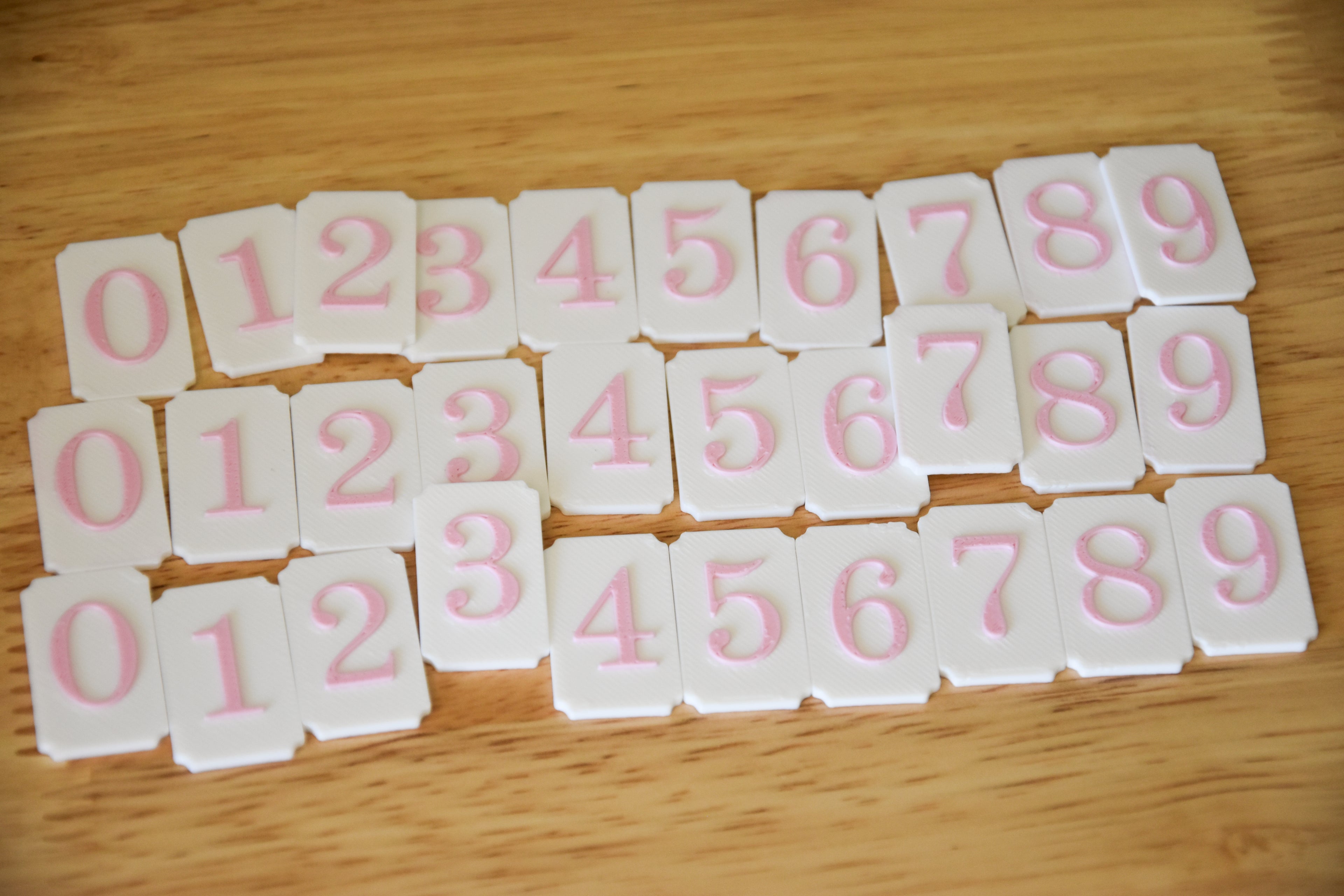 Number Tiles 3 Pack & Stand- 1:12 scale