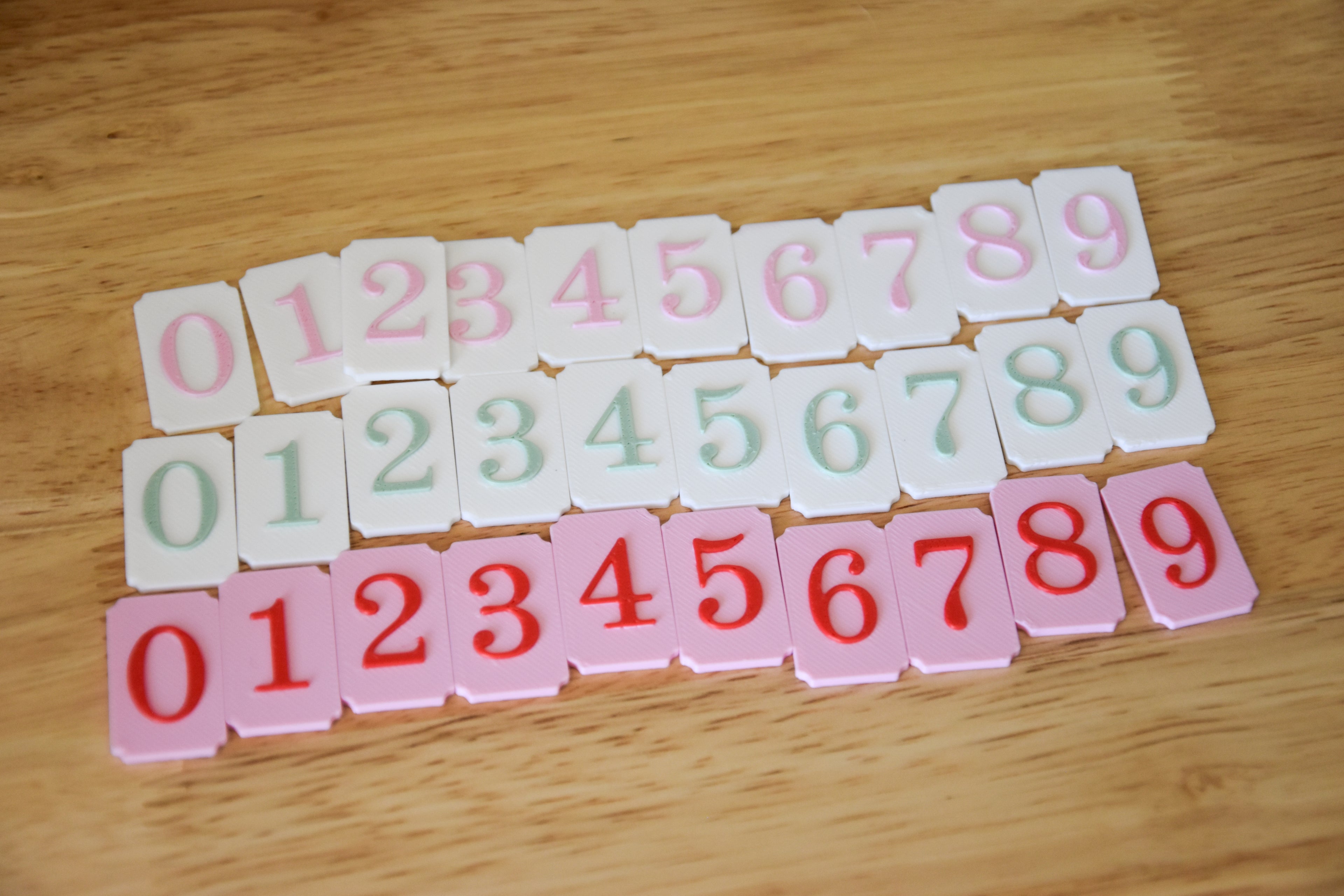 Number Tiles 3 Pack & Stand- 1:12 scale