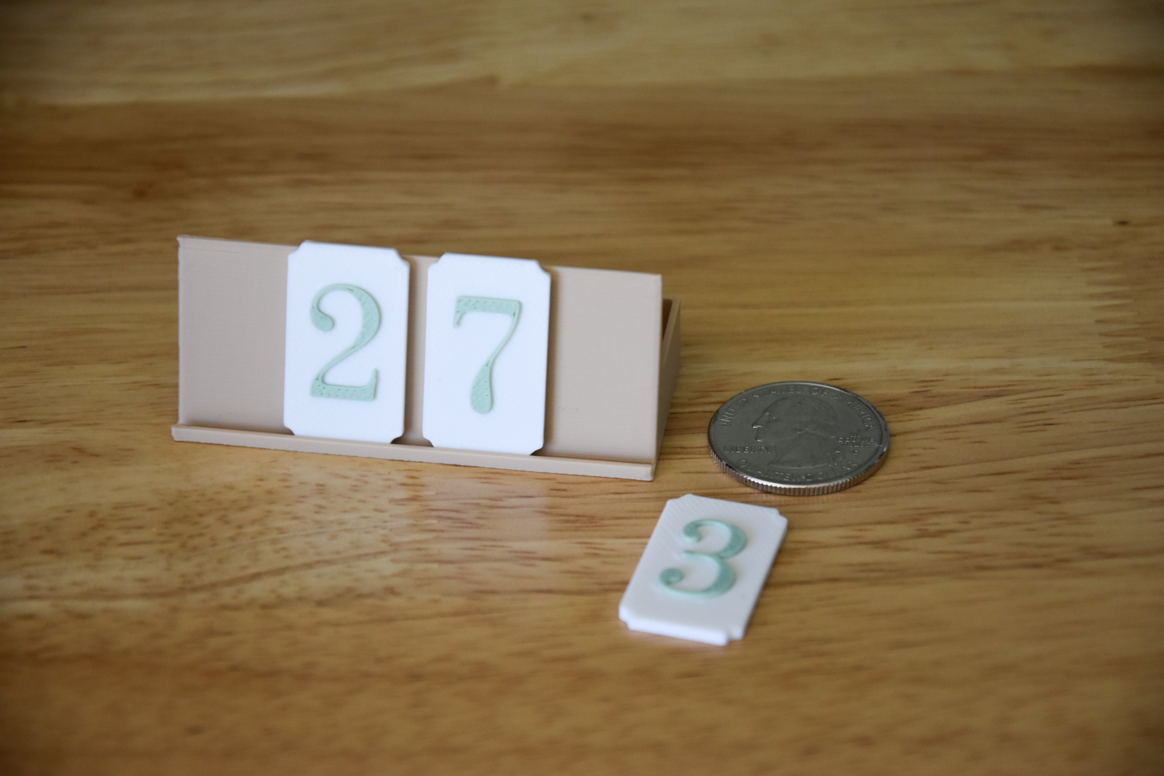 Number Tiles 3 Pack & Stand- 1:12 scale