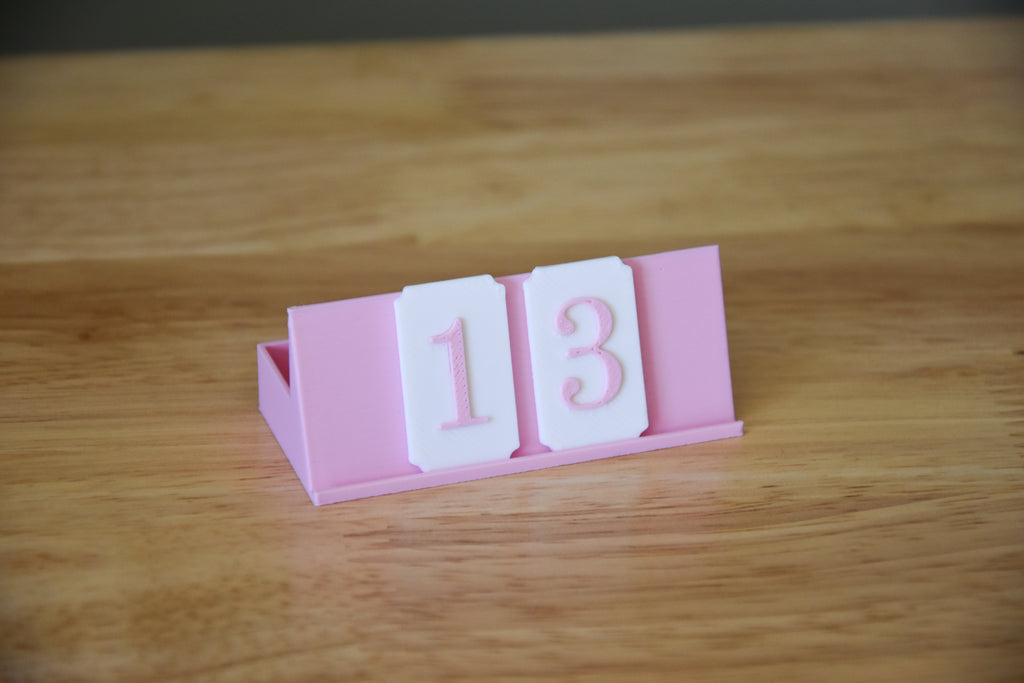 Number Tiles 3 Pack & Stand- 1:12 scale