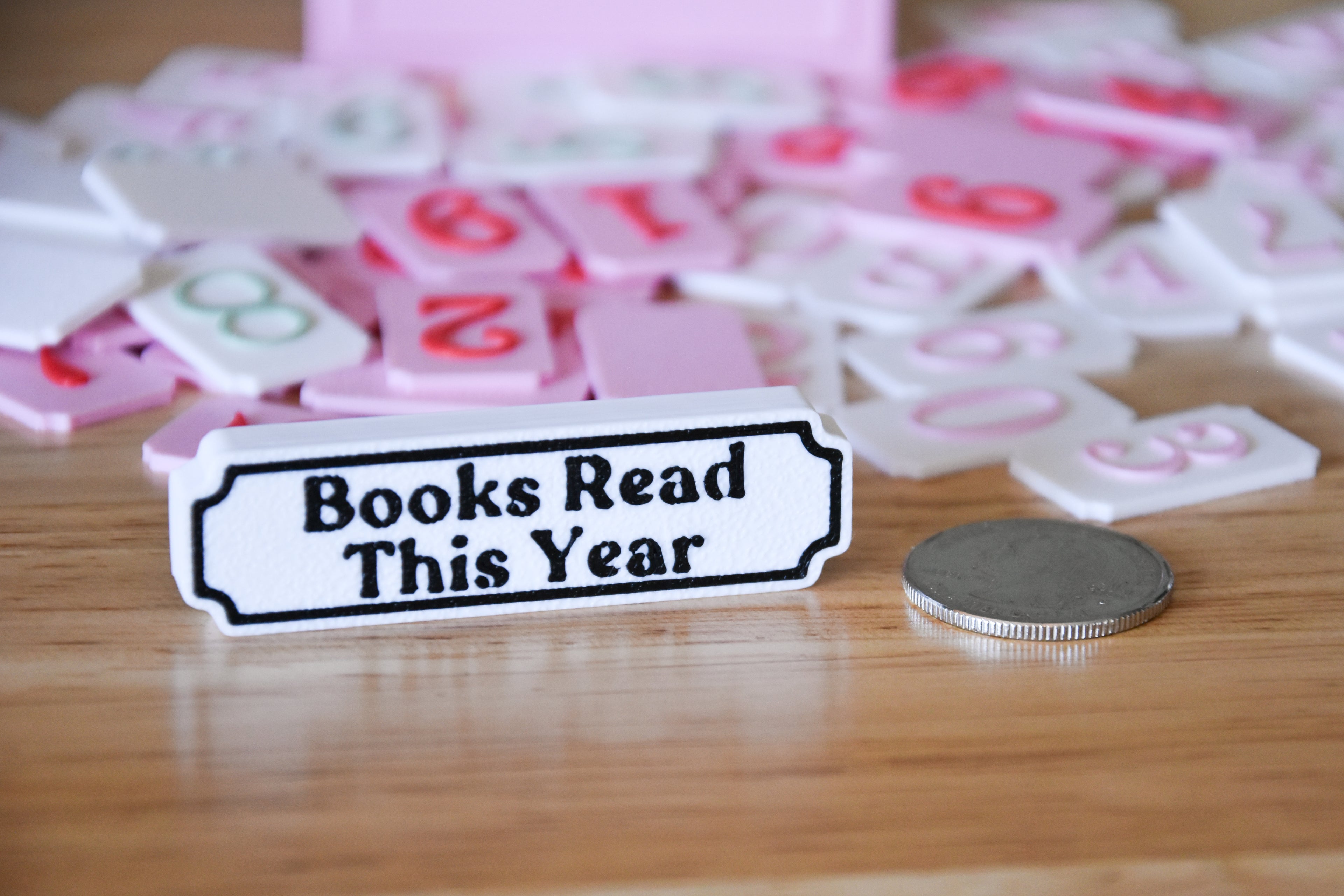 Fancy Book Counter Sign- 1:12 scale