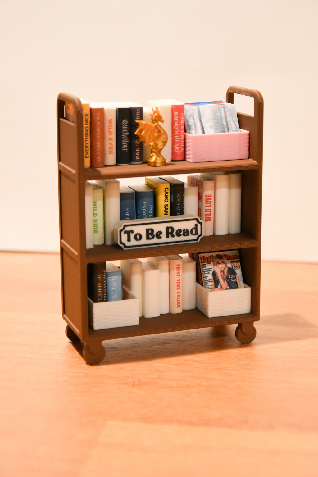 Mini Library Cart- 1:12 scale