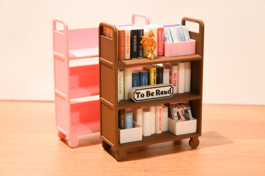 Mini Library Cart- 1:12 scale