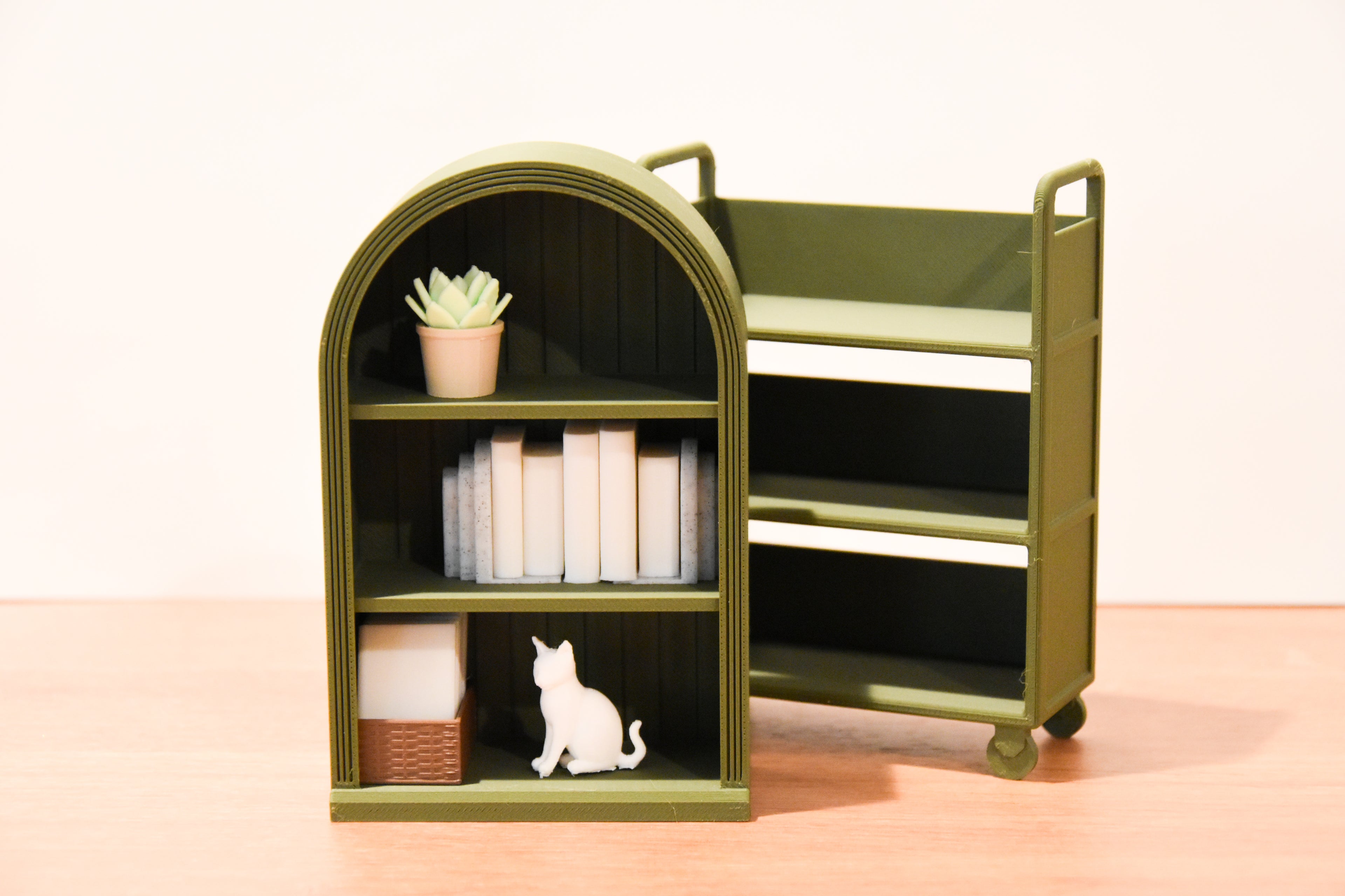 Mini Library Cart- 1:12 scale