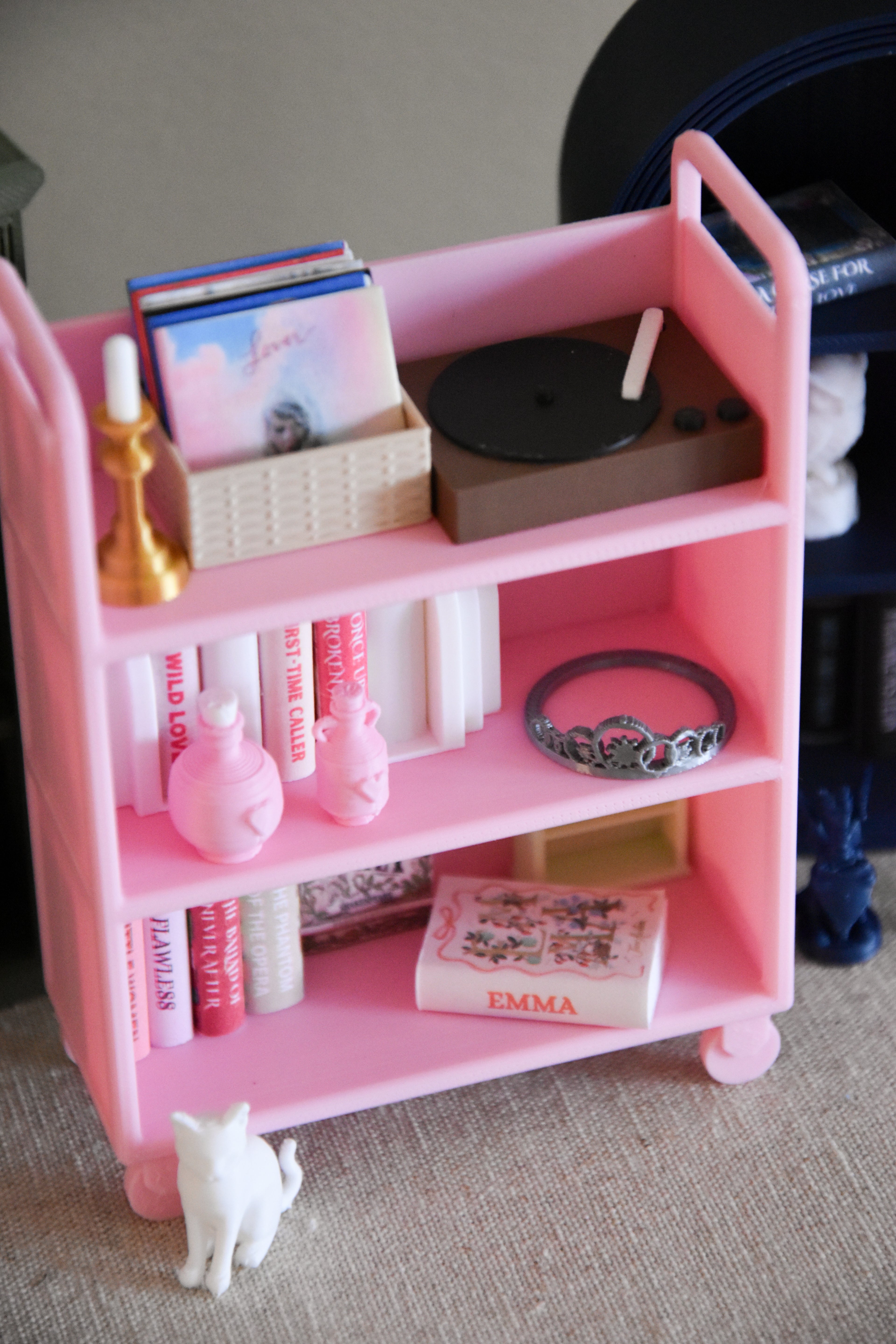 Mini Library Cart- 1:12 scale