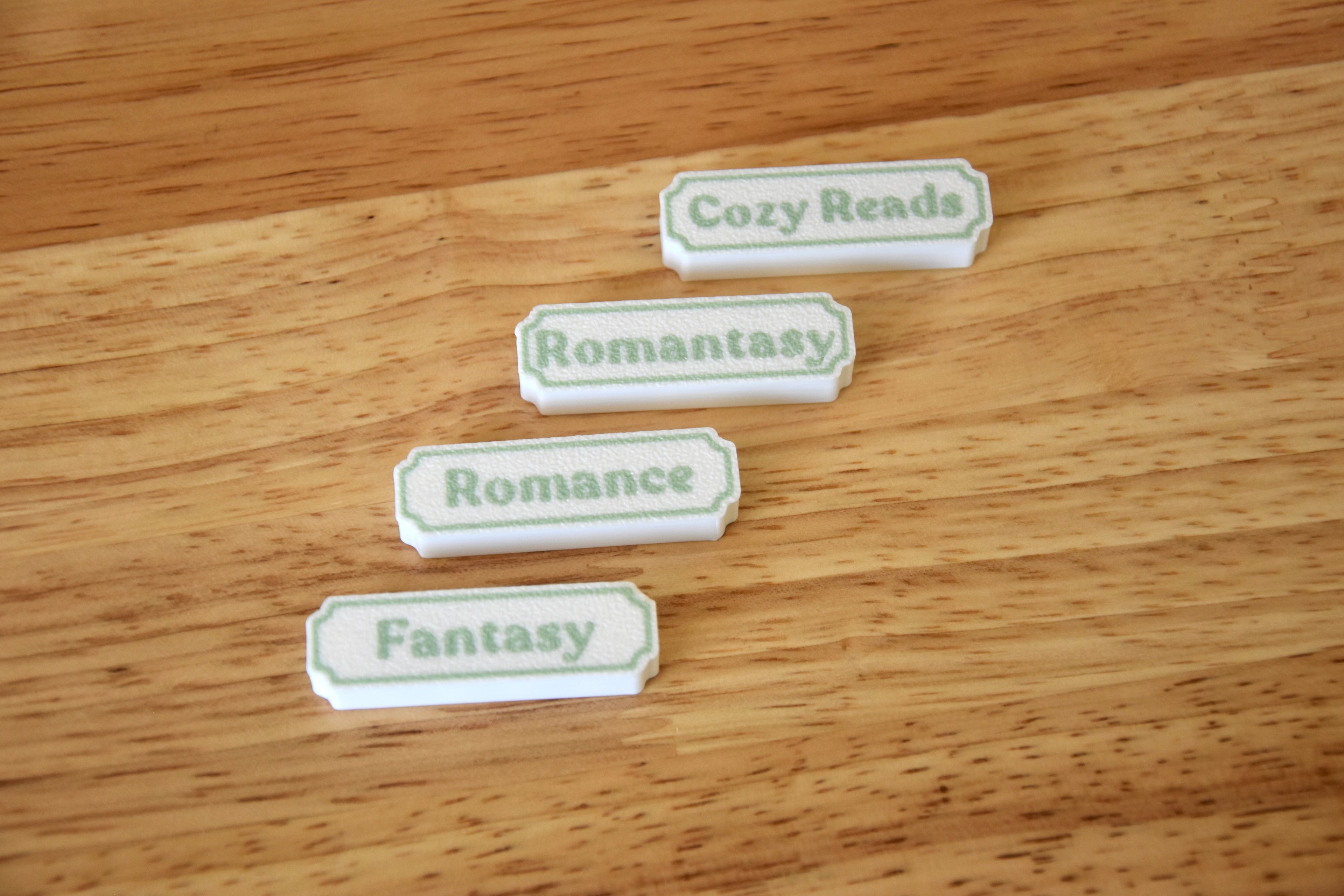 Fancy Bookshelf Signs- Mini 1:12 scale