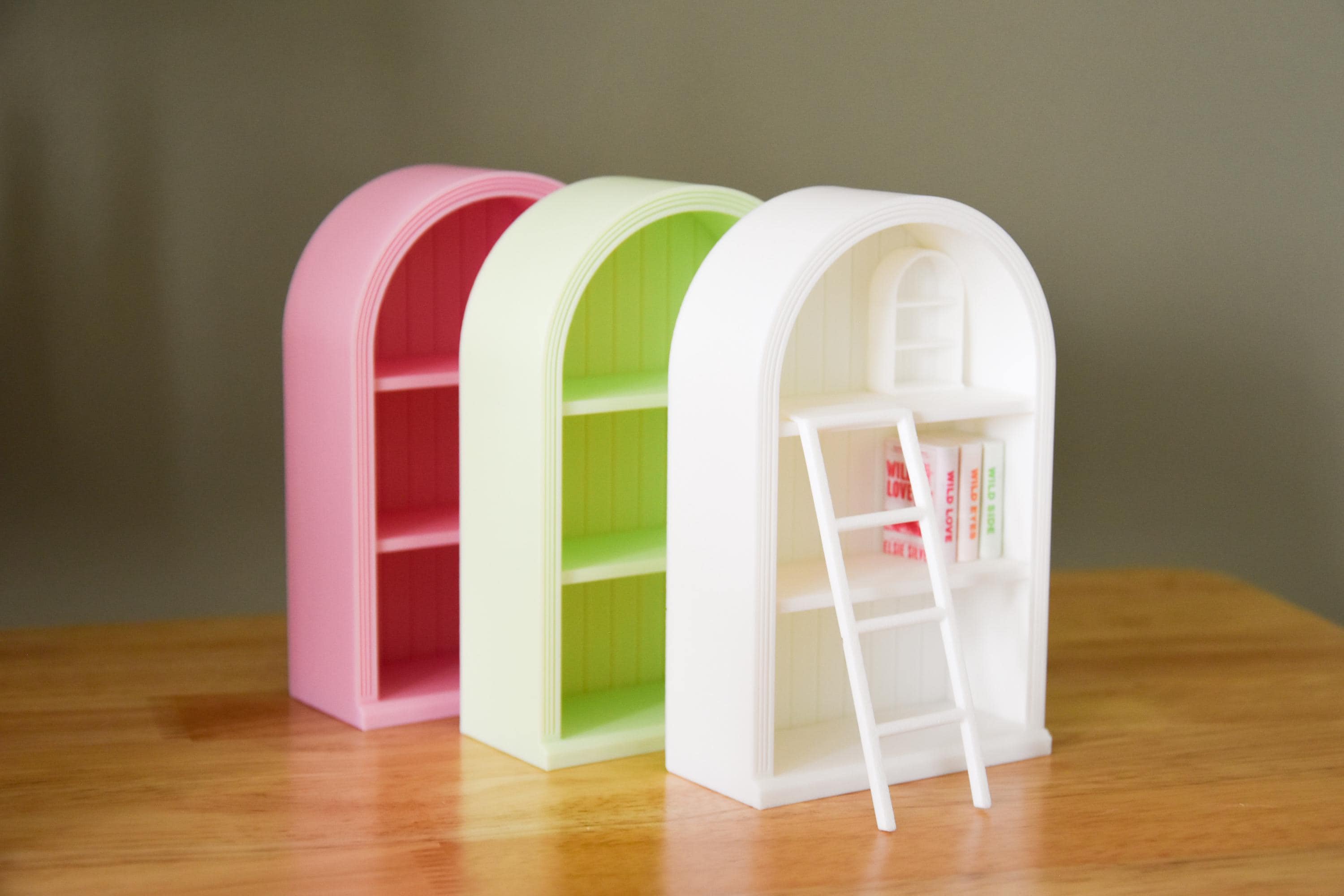 Arched Mini Bookshelf- 1:12 scale