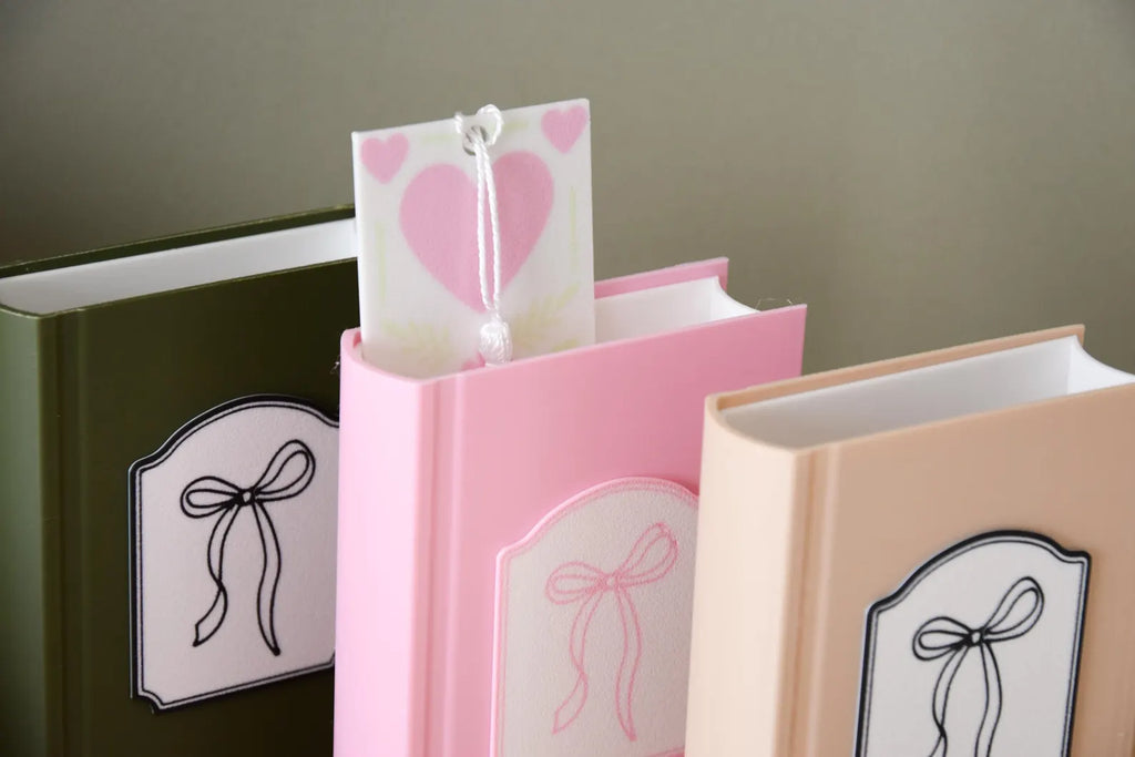 Book-Shaped Bookmark Holder- Bow