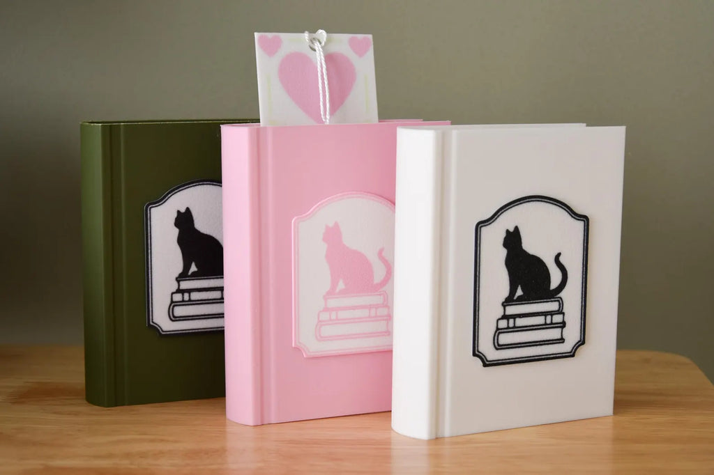 Book-Shaped Bookmark Holder- Cat